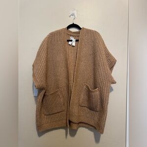 Aerie Tan Open-Front Cardigan